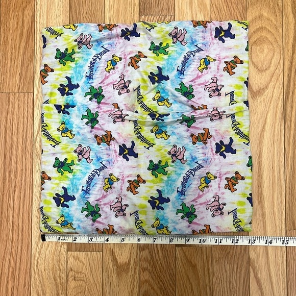 Grateful Dead Dancing Bears Tie Dye Pillowcase - Picture 3 of 4